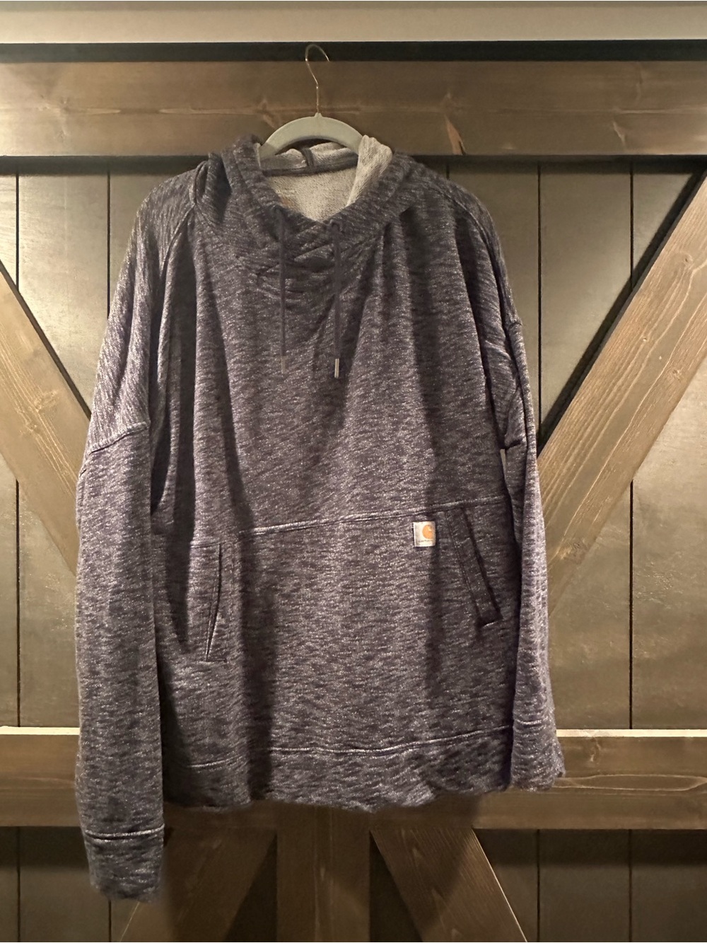 Carhartt Heathered Navy Pullover Hoodie